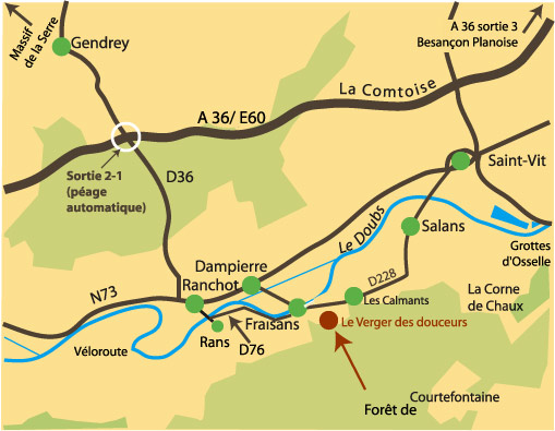 Plan rapproché de la région de Dampierre